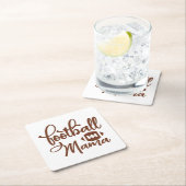 フットボールママ スクエアペーパーコースター (インサイチュ)