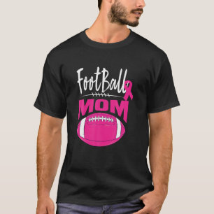 フットボールマム乳がん認識度ピンクリボンL Tシャツ
