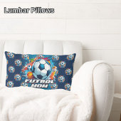 フットボールモマサッカーボールパターン ランバークッション