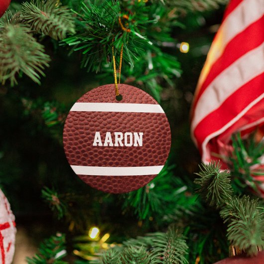 フットボールラバーパーソナライズされたオーナメント メタルオーナメント