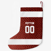 フットボールルックパーソナライズされたストッキング スモールクリスマスストッキング (裏面)