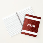 フットボールルックパーソナライズされたノート ノートブック (内部)