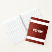 フットボールルックパーソナライズされたノート ノートブック (内部)