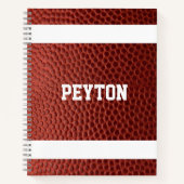 フットボールルックパーソナライズされたノート ノートブック (正面)