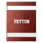 フットボールルックパーソナライズされたノート ノートブック (正面)