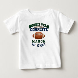 フットボールルーキーイヤー 1歳の誕生日 名入れ ベビーTシャツ