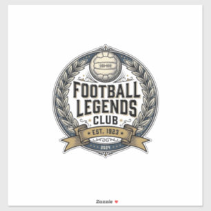 フットボールレジェンドクラブヴィンテージサッカーデザインシャツ シール