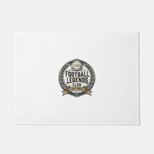 フットボールレジェンドクラブヴィンテージサッカーロゴTシャツデザイン ドアマット
