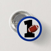 フットボールワンファースト誕生日ベビースポーツパーティー 缶バッジ (正面&裏面)