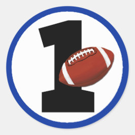フットボールワン第1誕生日ベビースポーツパーティークラス ラウンドシール