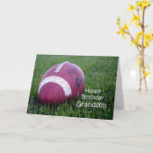 フットボール孫誕生日 カード (黄色い花)