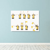 フットボール審判員の合図 キャンバスプリント (インサイチュ (ウッドフロア))