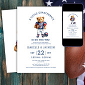 フットボール小さなクォーターバックテディ赤ちゃんシャワー 招待状