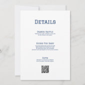 フットボール小さなクォーターバック赤ちゃんシャワーQRコード 招待状 (裏面)