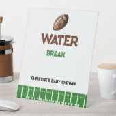 フットボール少年の赤ちゃんシャワーの散水記号 台座サイン (インサイチュ)