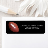 フットボール差出人住所ラベルオンブラック ラベル (インサイチュ)