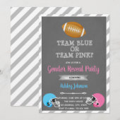 フットボール性別発表パーティー招待状 招待状 (正面/裏面)