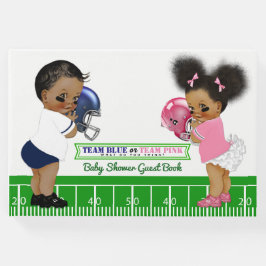 フットボール性別発表ベビーシャワーゲストブック ゲストブック