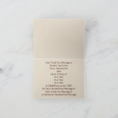 フットボール招待状またはフットボールサンキューカード サンキューカード (内部)