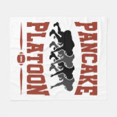 フットボール攻勢リーマンパンケーキプラトン フリースブランケット (正面(横))