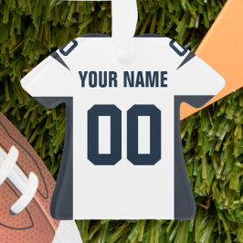 フットボール海軍レッド&ホワイトジャージーオーナメント オーナメント