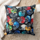 フットボール熱狂サッカーヘルメットパターンピロー クッション (ブランケット)