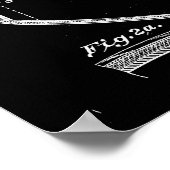 フットボール特許アート、アメリカンフットボール特許、Foo ポスター (角)