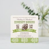 フットボール用テールゲート婚約パーティ 招待状 (スタンド正面)