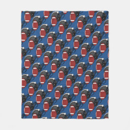 フットボール用ヘルメットおよび球のフリースブランケット フリースブランケット