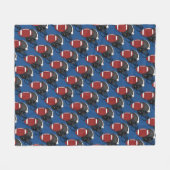 フットボール用ヘルメットおよび球のフリースブランケット フリースブランケット (正面(横))