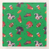 フットボール用具並びに飲食物 ガラスコースター (正面)