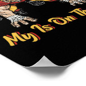 フットボール私のハートはラインの攻撃的なラインマン上にある ポスター (角)