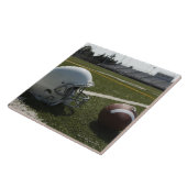 フットボール競技場のフットボールそしてフットボール用ヘルメット タイル (側面)