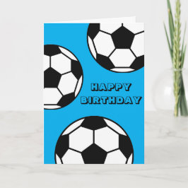 フットボール誕生日カード – 青いスポーツテーマ カード