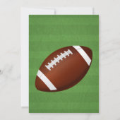 フットボール誕生日パーティー招待状 招待状 (裏面)