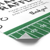 フットボール赤ちゃんシャワーおむつラッフルサイン ポスター (角)