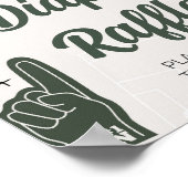 フットボール赤ちゃんシャワーおむつラッフル ポスター (角)