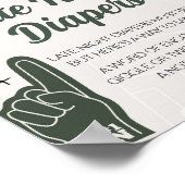 フットボール赤ちゃんシャワー深夜おむつ ポスター (角)