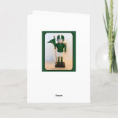 フットボール選手のくるみ割りのハッピーバースデー カード (裏面)