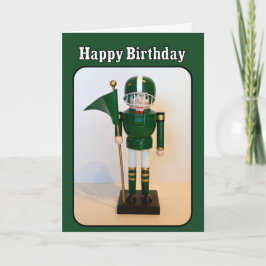 フットボール選手のくるみ割りのハッピーバースデー カード