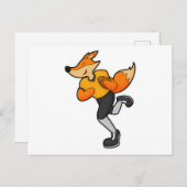 フットボール選手のキツネ ポストカード (正面/裏面)