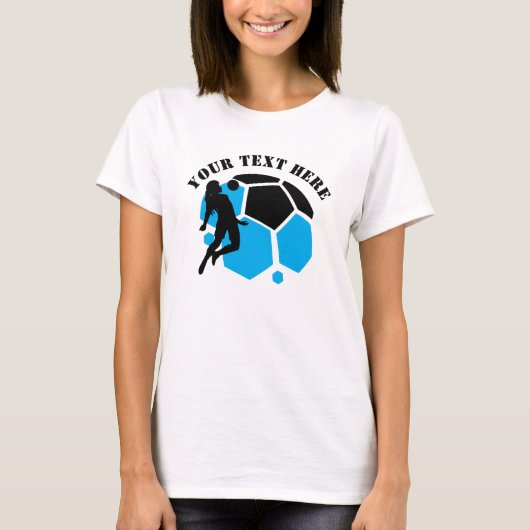 フットボール選手の女の子、誕生日プレゼント、チーム Tシャツ (正面)