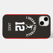 フットボール選手の背番号スタイル Case-Mate iPhoneケース (裏面 (横))