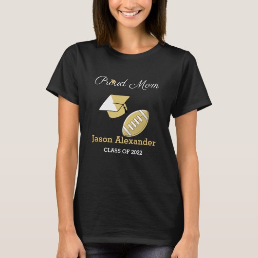 フットボール選手の自慢の父、卒業クラス Tシャツ (正面)
