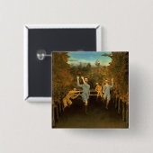 フットボール選手1908年(キャンバスの油) 缶バッジ (正面&裏面)