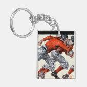 フットボール選手 キーホルダー (正面左)