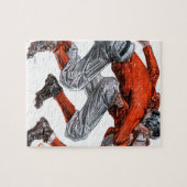 フットボール選手 ジグソーパズル (横)