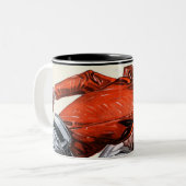 フットボール選手 ツートーンマグカップ (正面左)