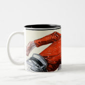 フットボール選手 ツートーンマグカップ (左)