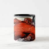 フットボール選手 ツートーンマグカップ (中央)